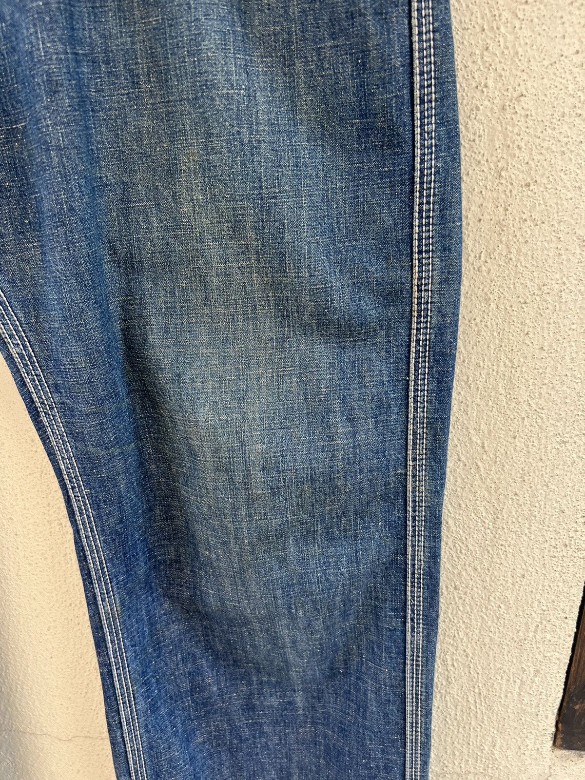 Vintage SACRIFICE Japan Union Made Dirty Muddy Denim Sailor Jeans Size US 34 / EU 50 - 12 Thumbnail