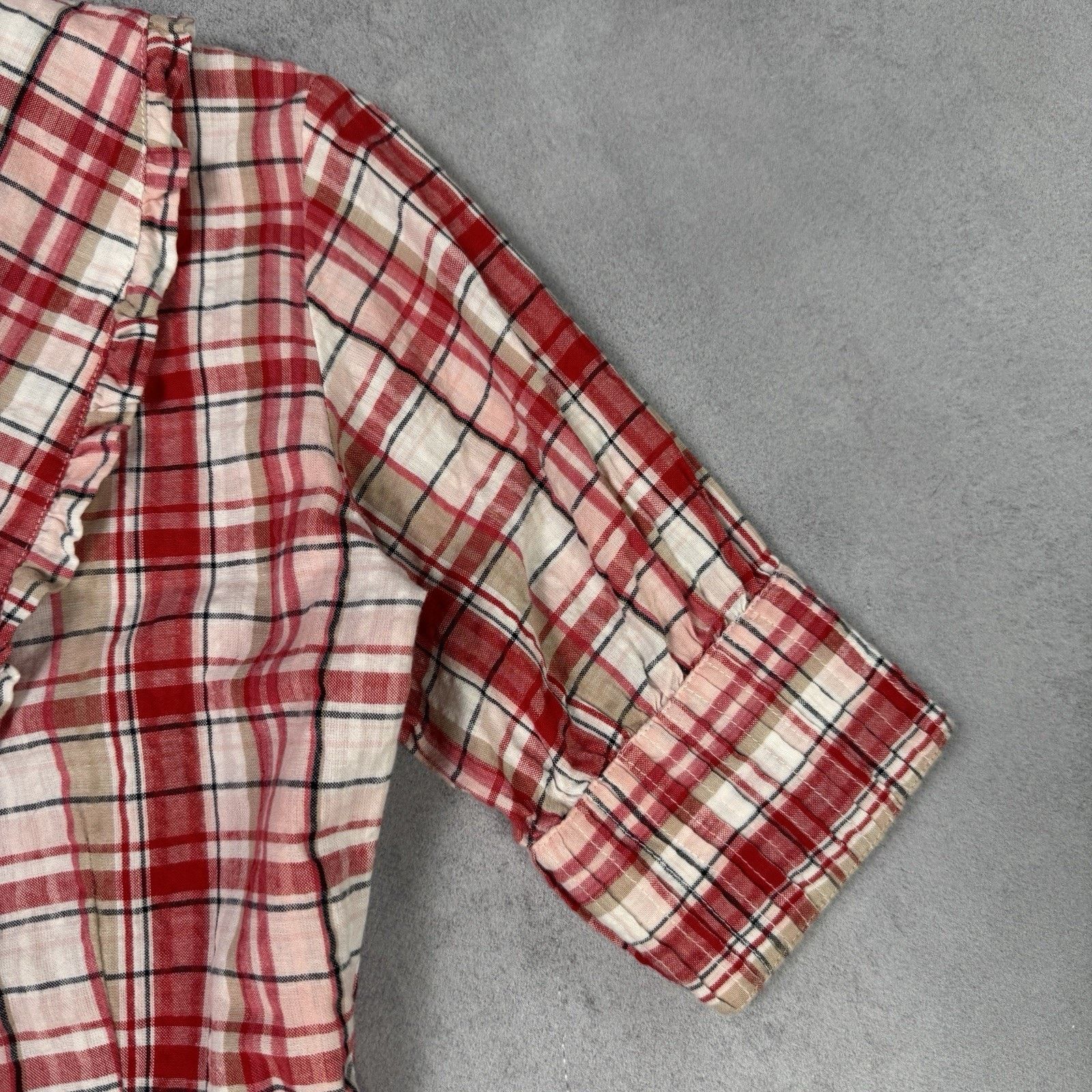 Vintage BRORA 100% Cotton Gingham Lined Chelsea Collar Dress Size 6 Size XS / US 0-2 / IT 36-38 - 6 Thumbnail