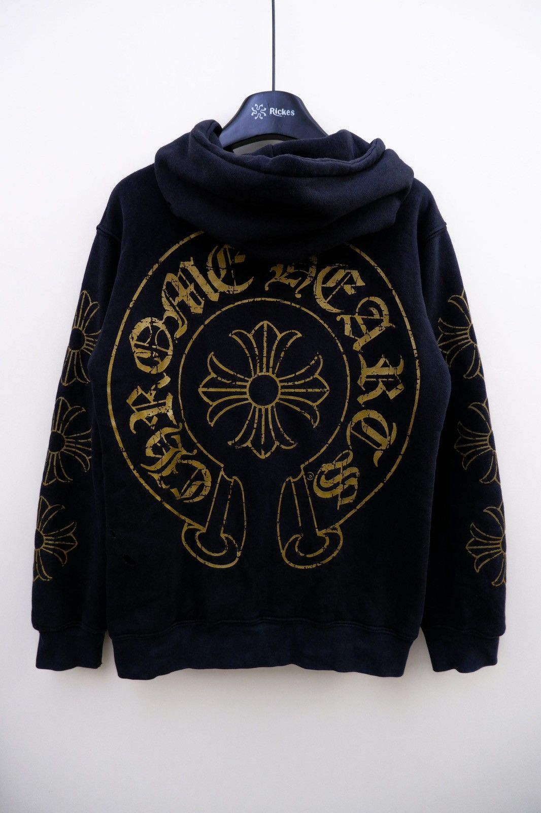 Chrome Hearts Vintage Chrome Hearts Gold Horseshoe Hoodie Zip Size US S / EU 44-46 / 1 - 1 Thumbnail