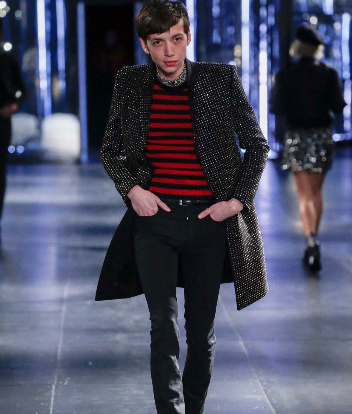 Saint Laurent Paris Saint laurent paris stripe sweater Size US S / EU 44-46 / 1 - 8 Thumbnail