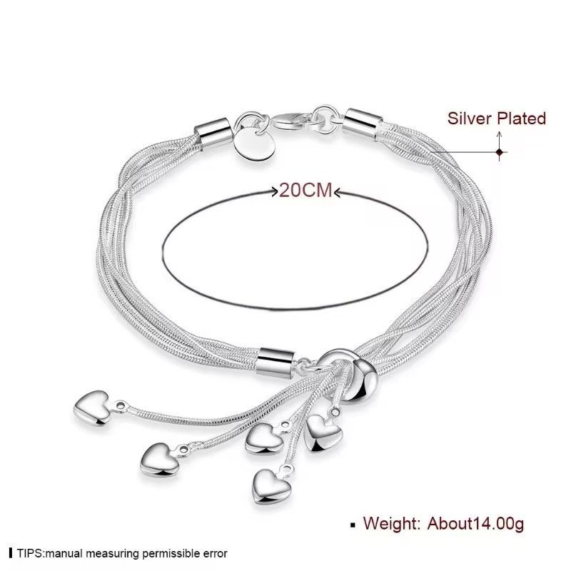 Vintage Love sterling silver Bracelet Size ONE SIZE - 6 Thumbnail