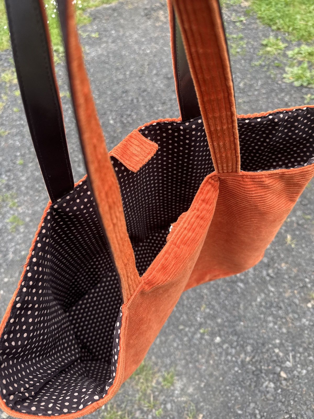 Other Orange corduroy tote bag Size ONE SIZE - 5 Thumbnail