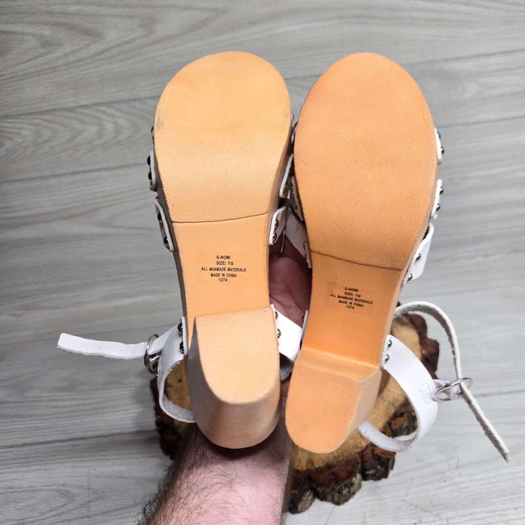 Vintage Madden Girl White Beige Dress Sandals Shoes Adult Women's 10 Medium Size L / US 10 / IT 46 - 6 Thumbnail