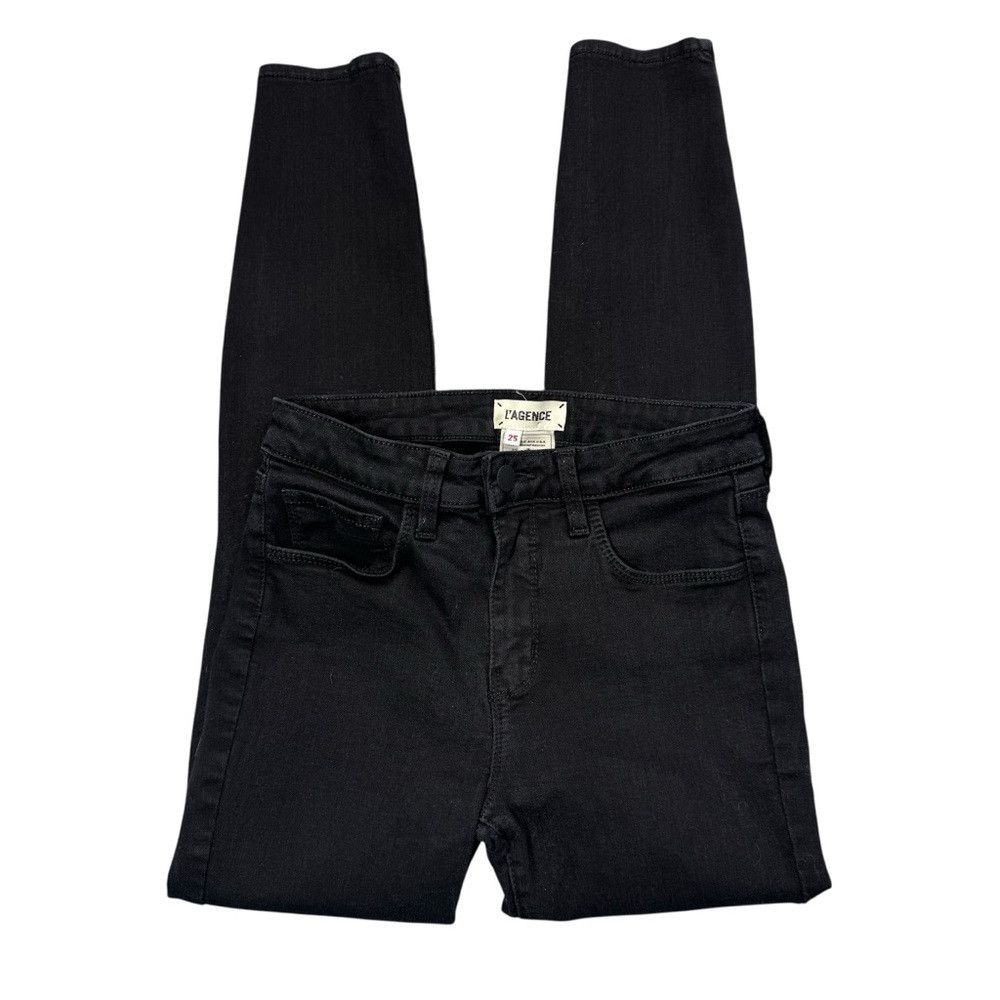 L'AGENCE L'AGENCE Margot Crop Skinny Black Pants Size 25'' Size 25" / US 0 / IT 36 - 3 Thumbnail