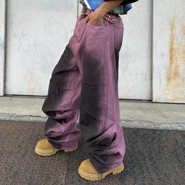 VIBE Deep Dye Purple Straight Denim Jeans Size US 30 / EU 46 - 4 Thumbnail
