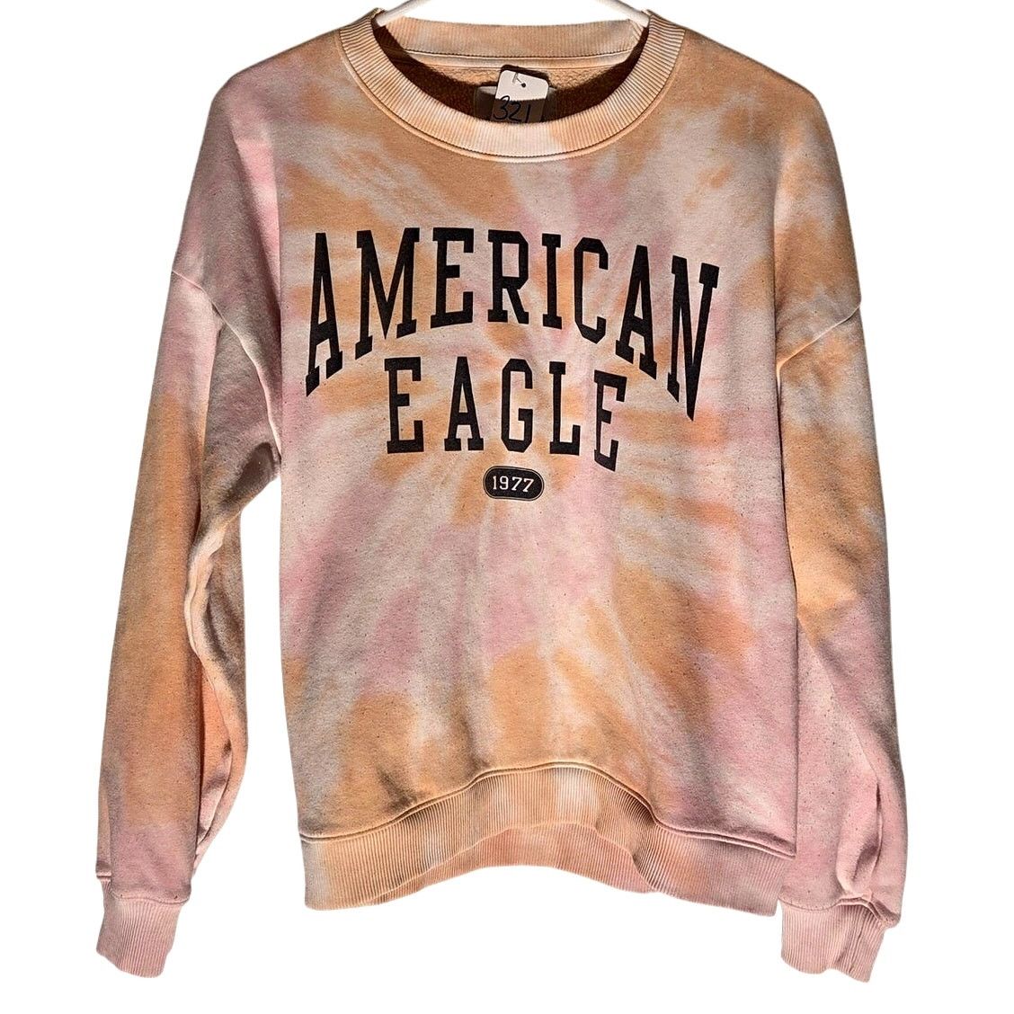 American Eagle Outfitters American Eagle Blush Pink Tie-Dye Pullover - Women's L Size L / US 10 / IT 46 - 1 Thumbnail