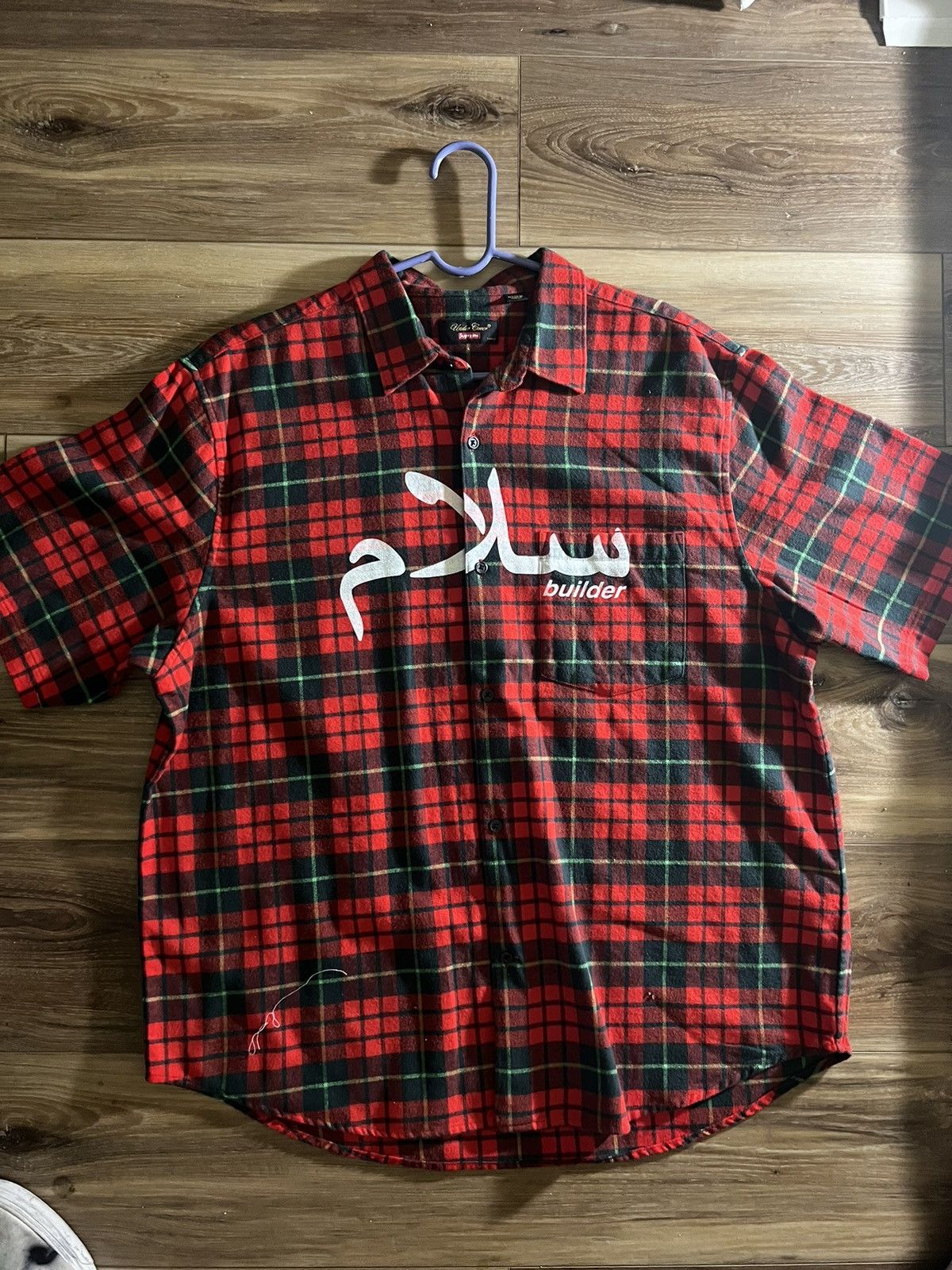 Supreme Red Plaid S/S Flannel Shirt Large | Grailed