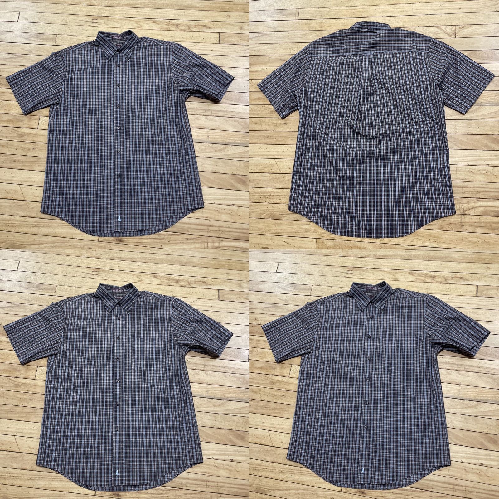 Nordstrom Nordstrom Vintage 90s Smartcare Shirt Men L Brown Plaid Organic Cotton Western Shirt Size US M / EU 48-50 / 2 - 9 Thumbnail