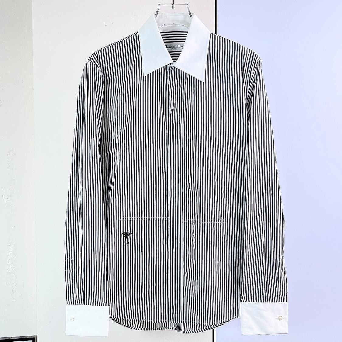 Dior Dior Bee Embroidery Striped Shirt Size 34 Size XS / US 0-2 / IT 36-38 - 1 Thumbnail