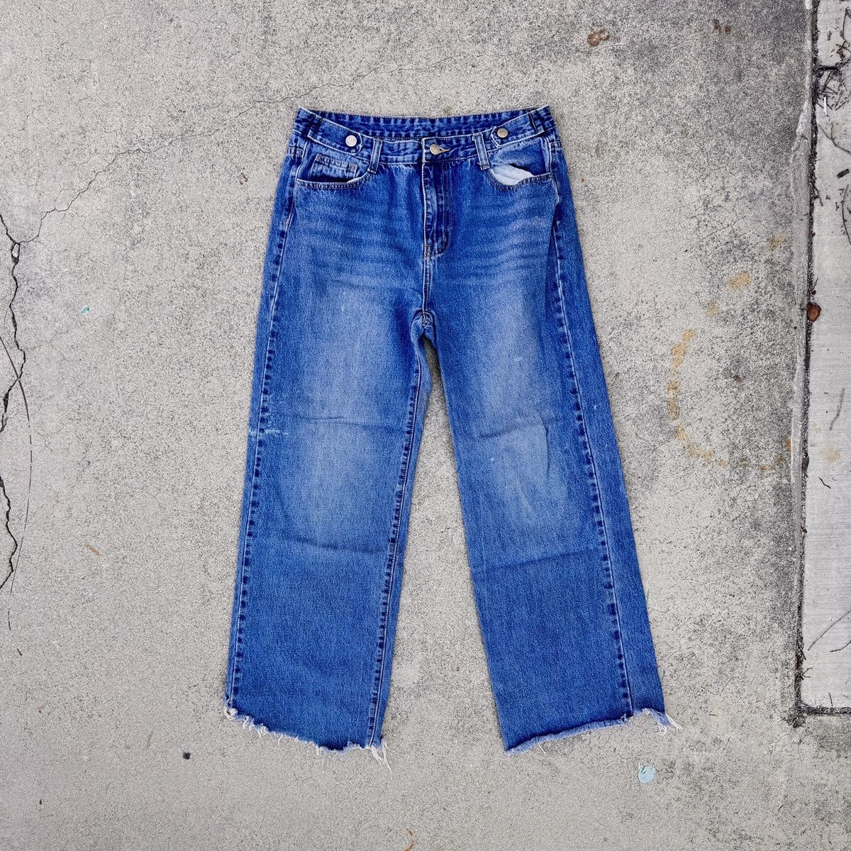Other Vintage Distressed Wide-Leg Denim Jeans Size US 30 / EU 46 - 1 Thumbnail