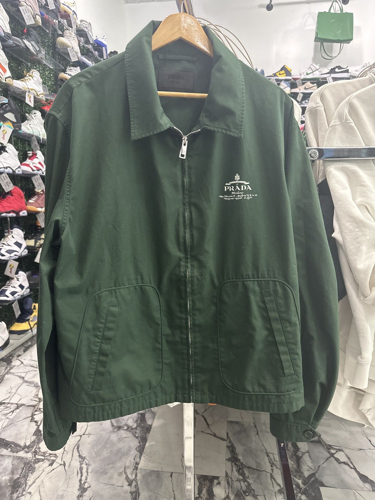 Prada Prada Logo print zip jacket Size US XL / EU 56 / 4 - 1 Thumbnail