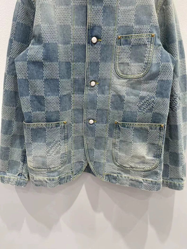 Louis Vuitton Louis Vuitton Faye Tung checkerboard pearl denim jacket 250 Size US S / EU 44-46 / 1 - 4 Thumbnail
