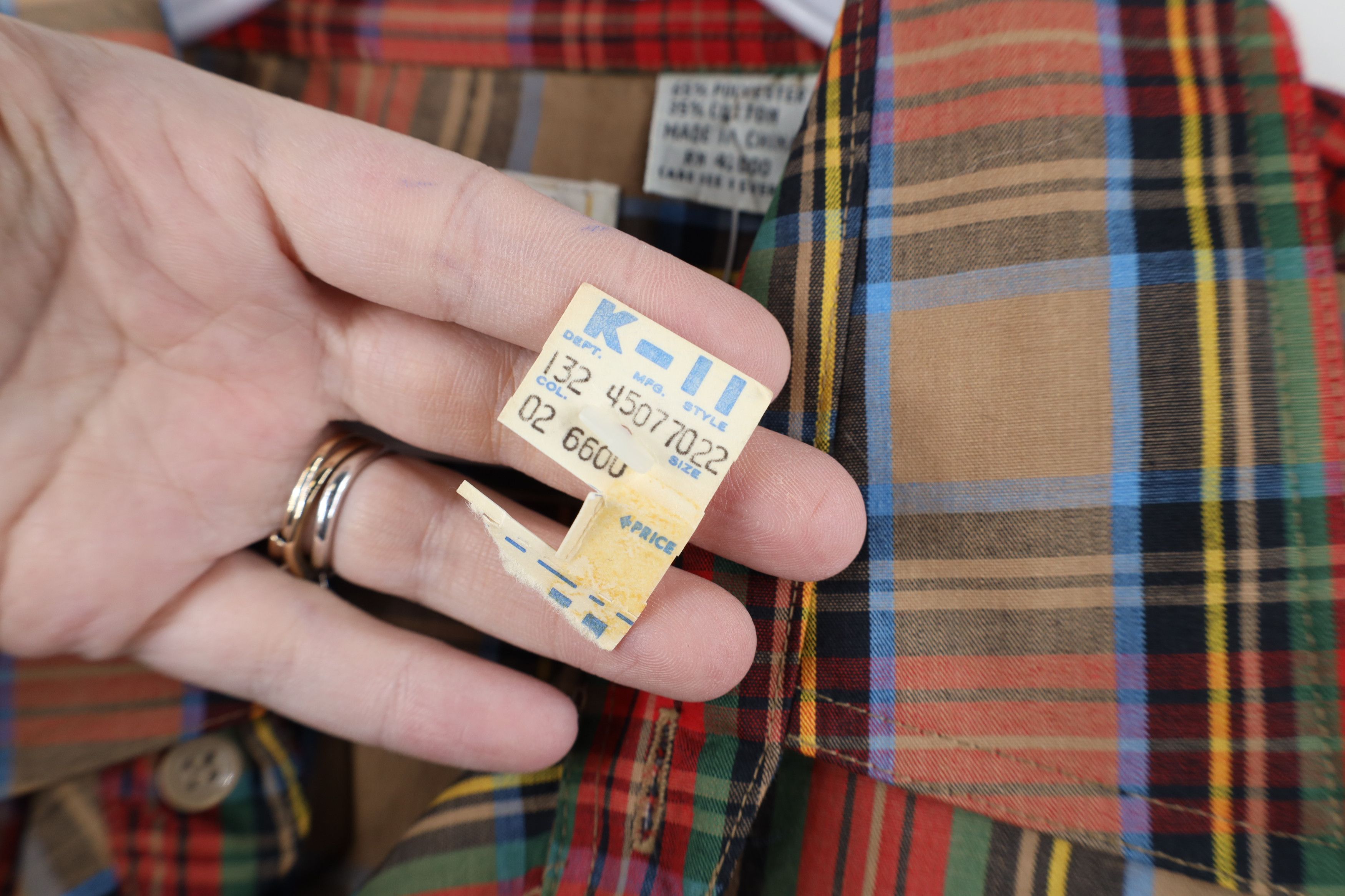 Vintage Deadstock Vintage 70s Streetwear Plaid Collared Button Shirt Size US L / EU 52-54 / 3 - 8 Thumbnail