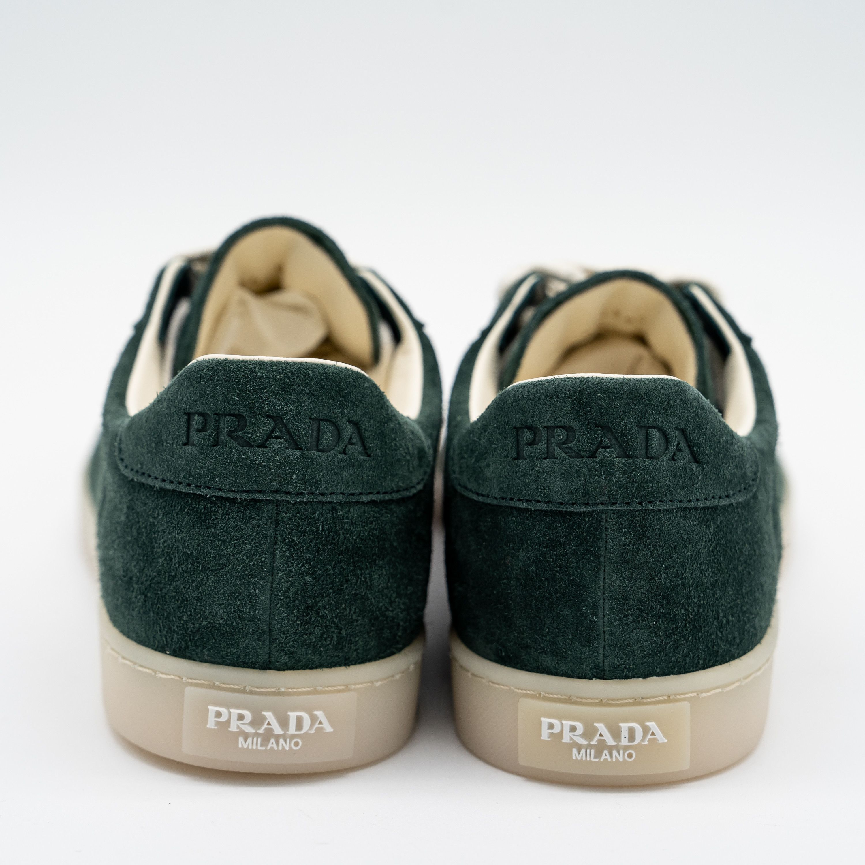 Prada 8uk 9 US Prada Lane Green Suede Sneakers Triangle logo Size US 9 / EU 42 - 5 Thumbnail