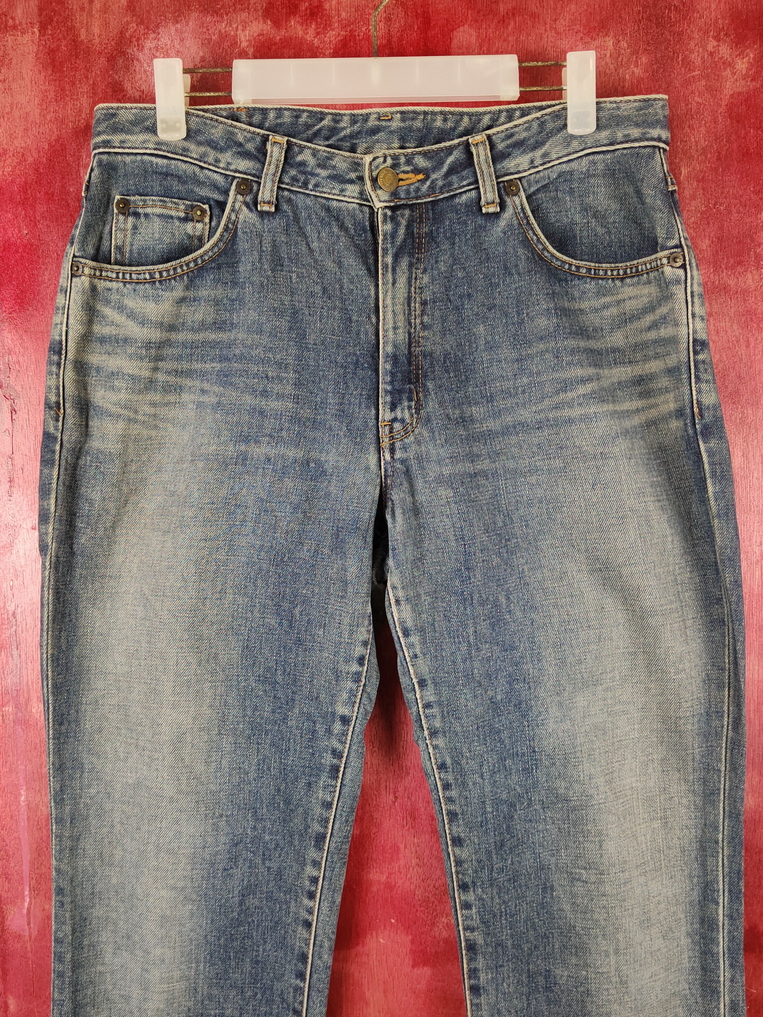 Edwin Something-Edwin Blue Faded Distressed Ripped Jeans #S2250 Size US 32 / EU 48 - 2 Thumbnail
