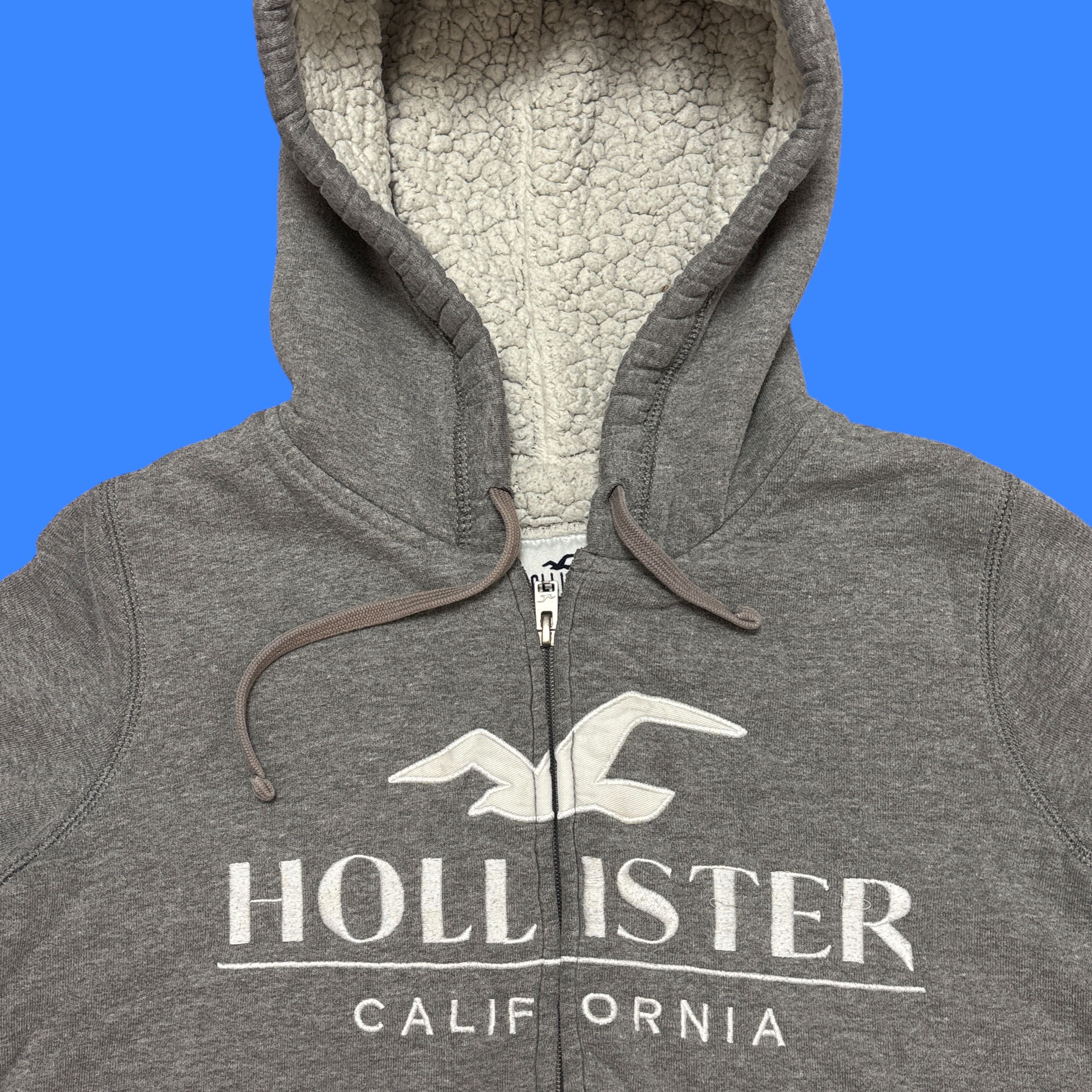 Hollister Hollister Sherpa Lined Zip Up Hoodie Big Logo Y2K Style Size M / US 6-8 / IT 42-44 - 3 Thumbnail