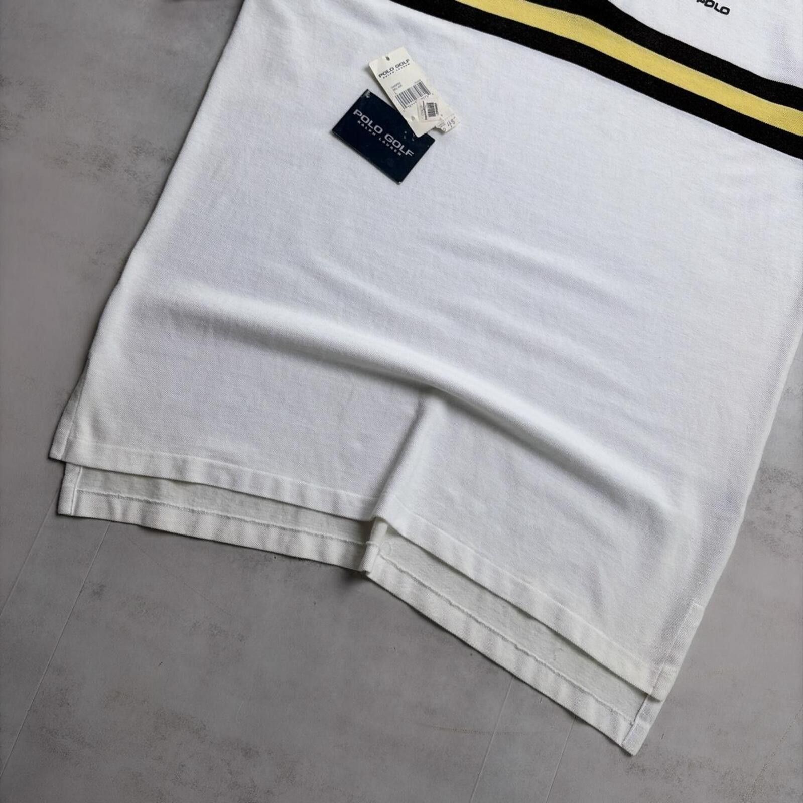 Polo Ralph Lauren Vintage 90’s White Polo Golf Distressed Deadstock Polo Shirt Size US L / EU 52-54 / 3 - 3 Thumbnail