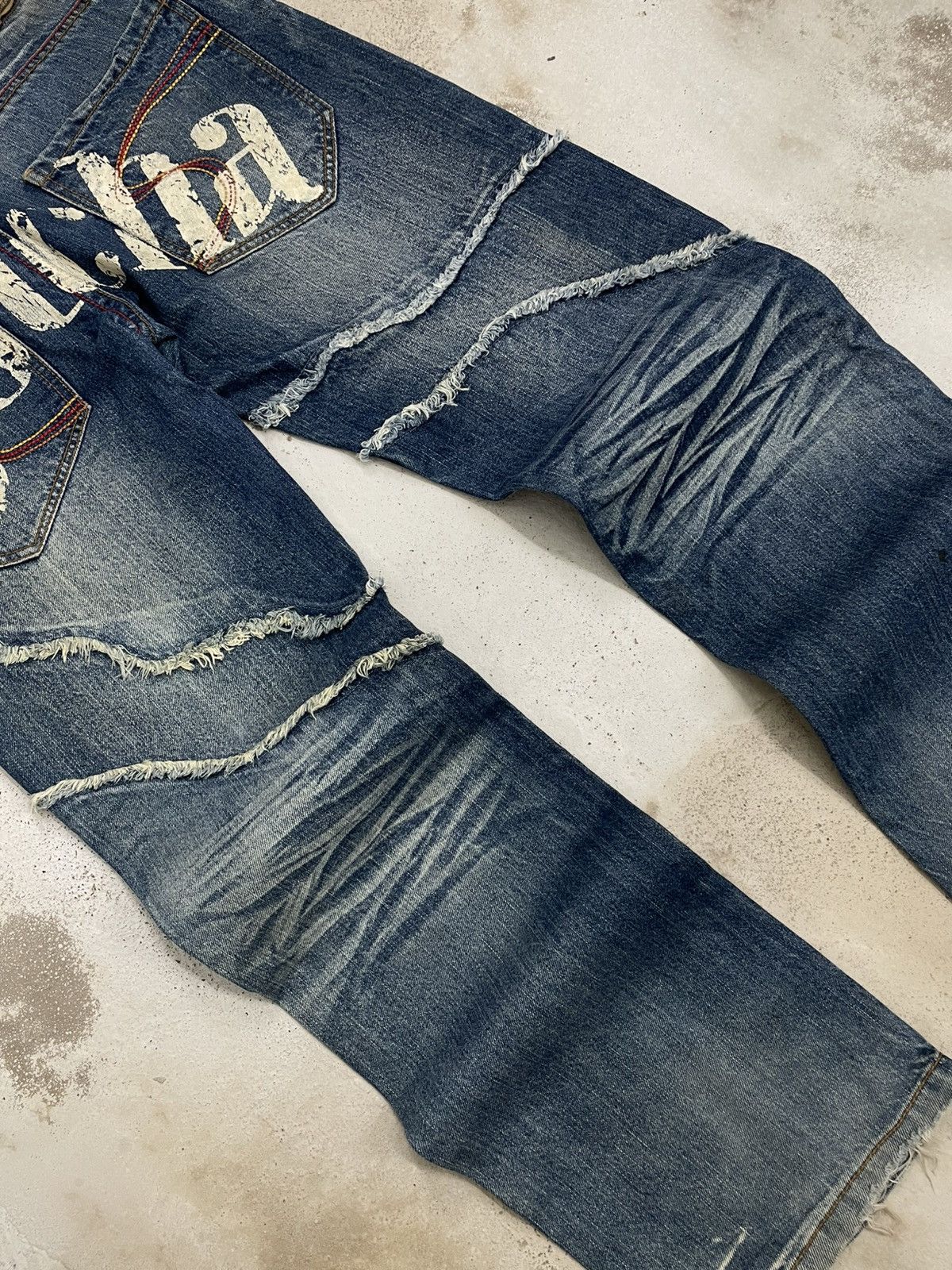 Japanese Brand Vintage 90’s Sur Wear Gotcha Famous Remember Our Roots Denim Size US 33 - 9 Thumbnail