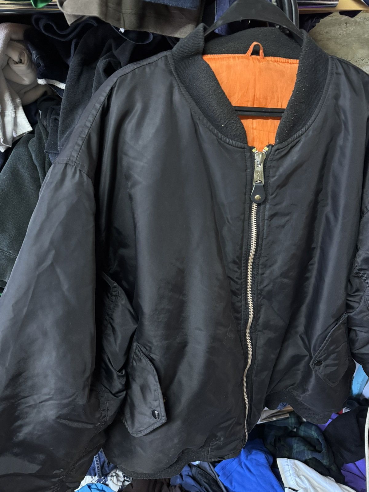 Vintage Vintage MA 1 Bomber Jacket Reversible Military Flyers Nylon Size US XXL / EU 58 / 5 - 5 Thumbnail