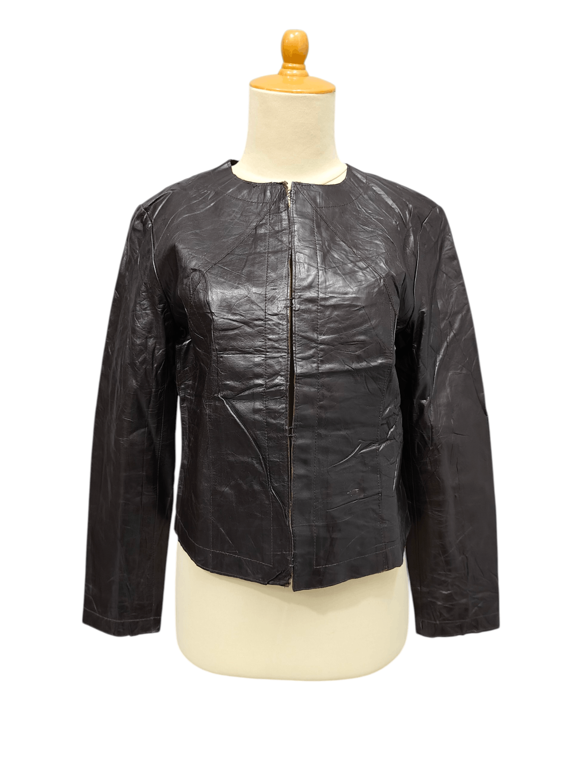 Karl Lagerfeld 90s Karl Lagerfeld- Archive Minimalist Moto Leather Jacket Size M / US 6-8 / IT 42-44 - 1 Thumbnail