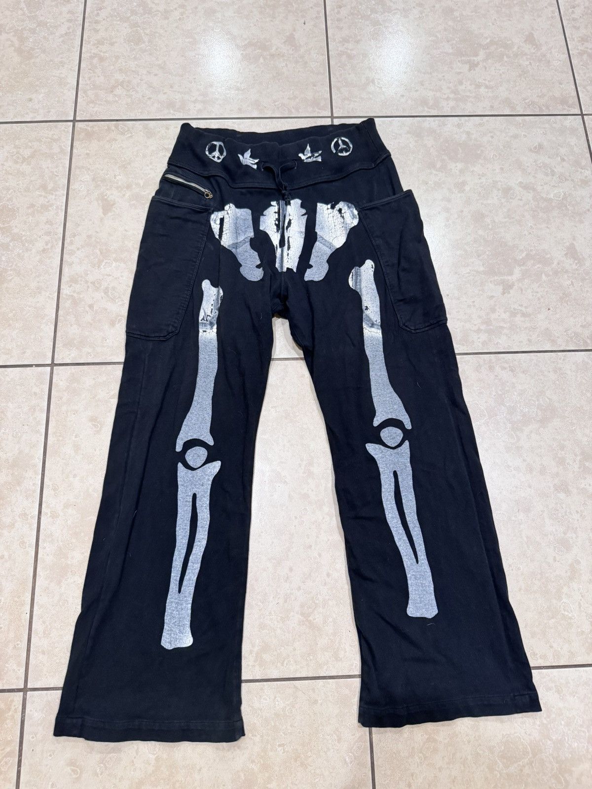 Kapital Kountry Kapital Skeleton Wide Leg Sweatpants Size US 32 / EU 48 - 1 Thumbnail