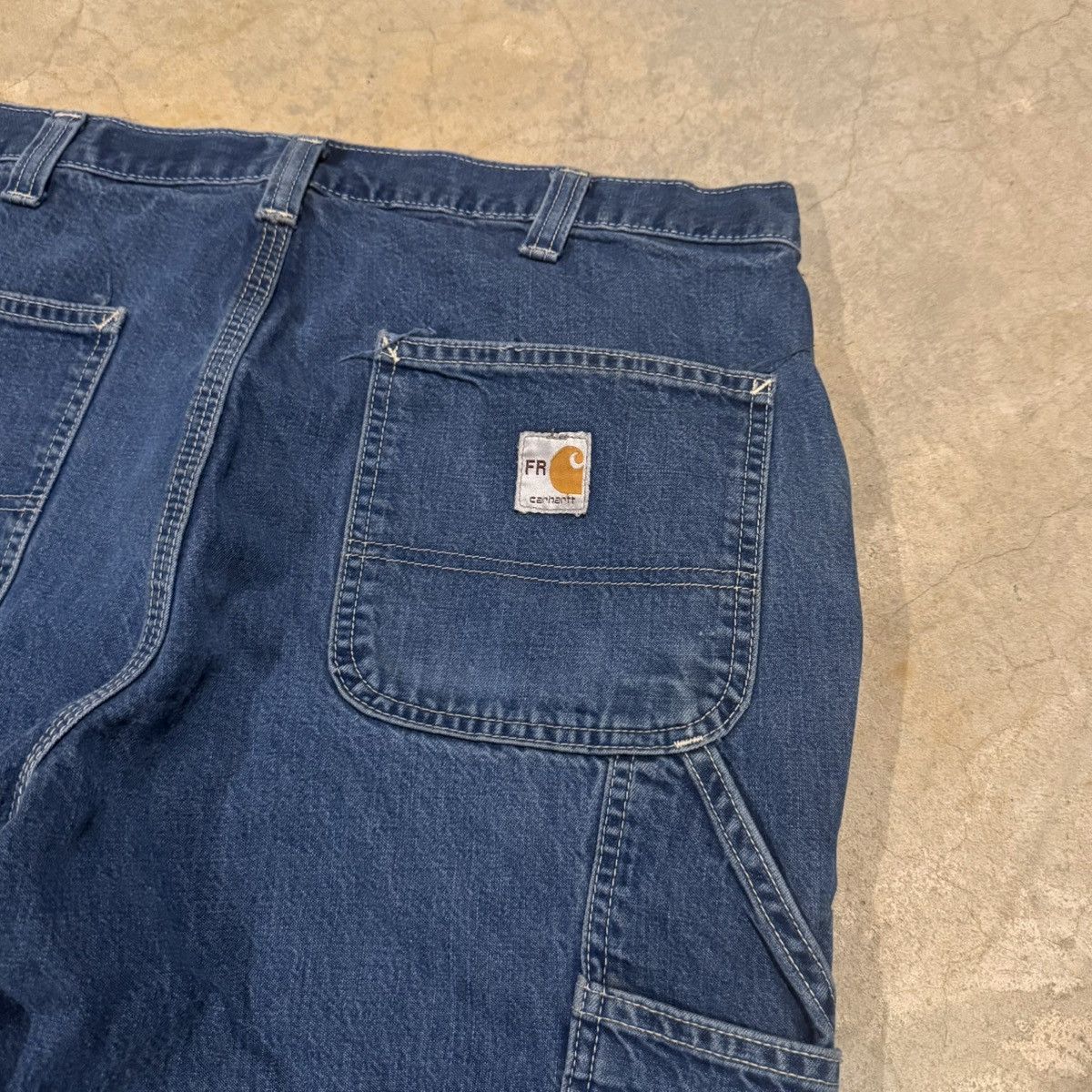 Carhartt 2000s Carhartt Faded Baggy Carpenter Jeans ERD Grunge Y2K Size US 35 - 4 Thumbnail