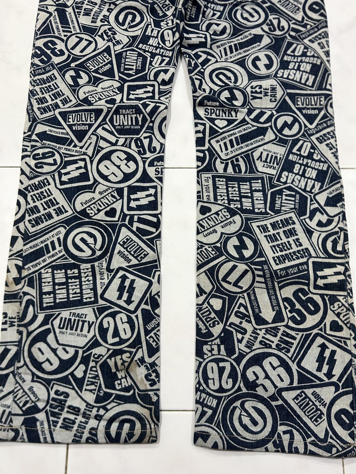 Designer × Japanese Brand Vintage Original Jeans Printed AOP Hysteric Inspired Size US 33 - 10 Thumbnail
