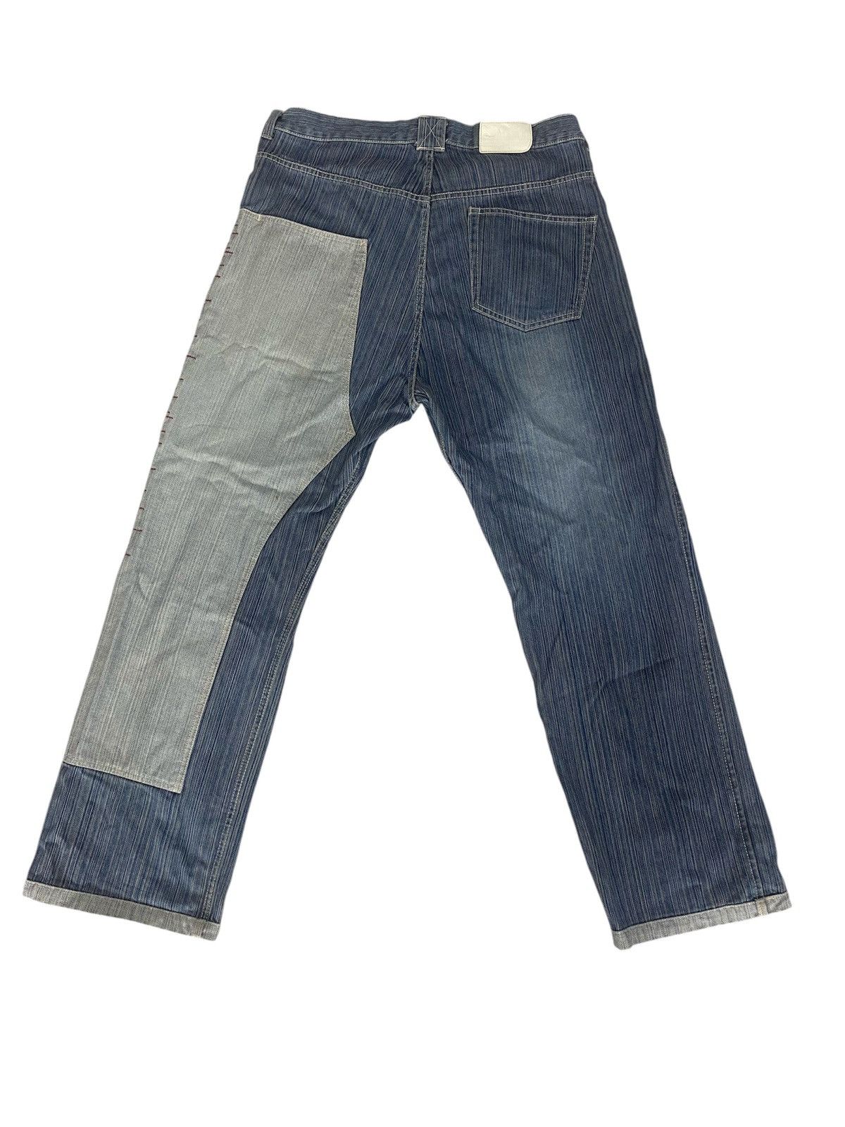 Japanese Brand Baggy Mackdaddy Japan wide leg irregular denim pants Size US 34 / EU 50 - 2 Thumbnail