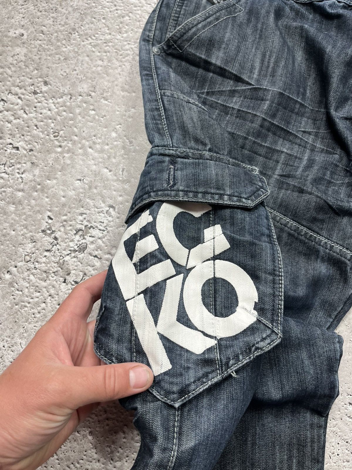 Ecko Unltd. Ecko Unlimited Y2K Cargo Jeans W34 L30 Buckle Strap Baggy Size US 34 / EU 50 - 8 Thumbnail