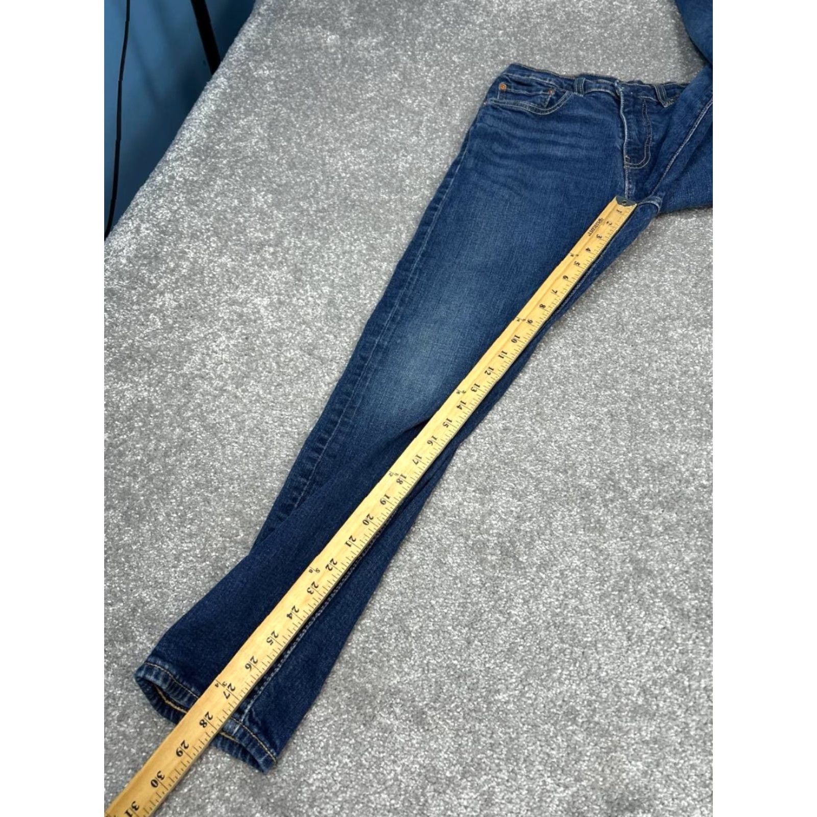 Levi's Levi's 512 Slim Jeans Mens 31 Blue Denim Mid Rise Straight Leg 28x28 Size US 31 - 2 Thumbnail