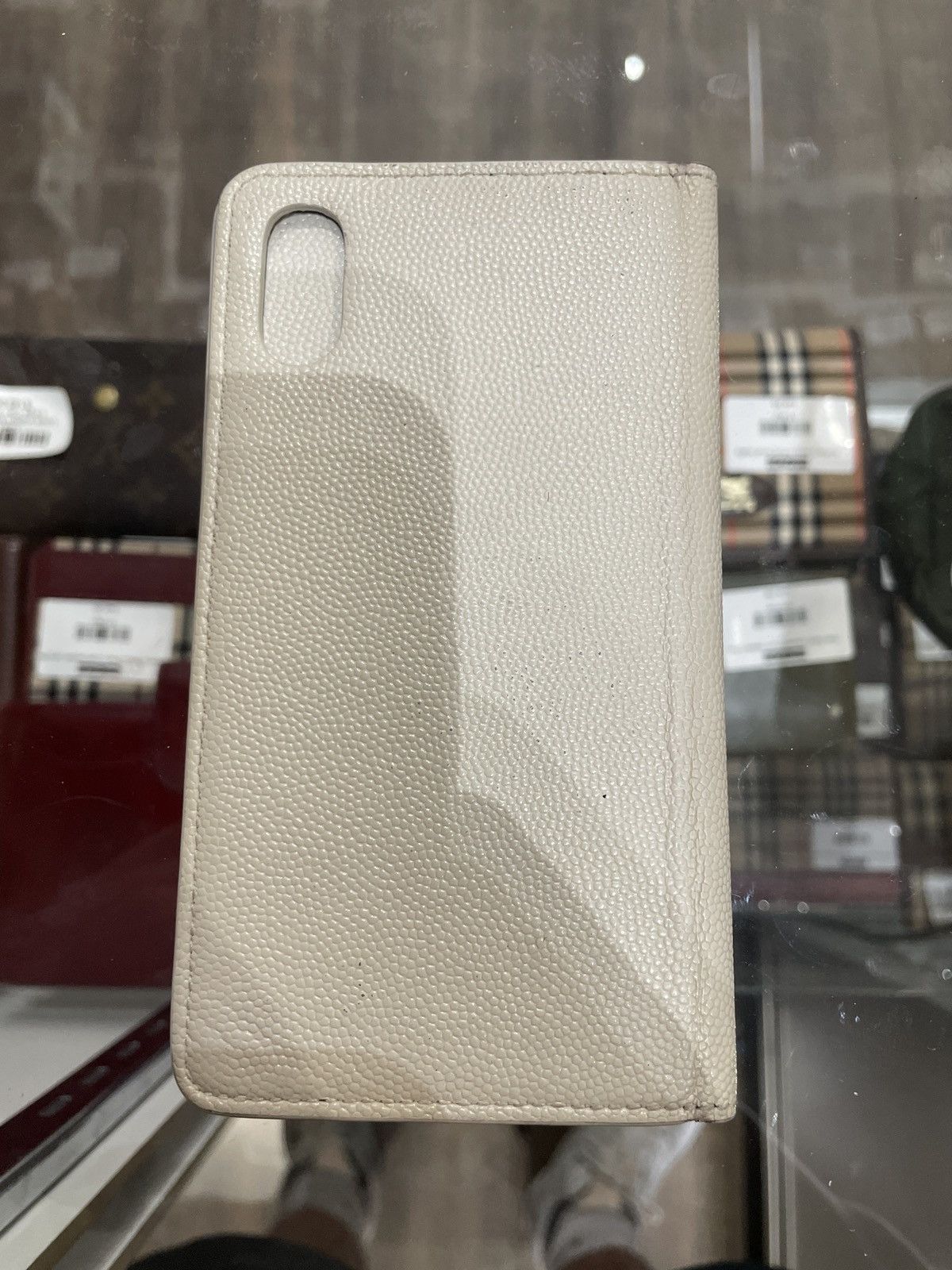 Yves Saint Laurent Yves Saint Laurent White Leather Phone Case Size ONE SIZE - 2 Thumbnail