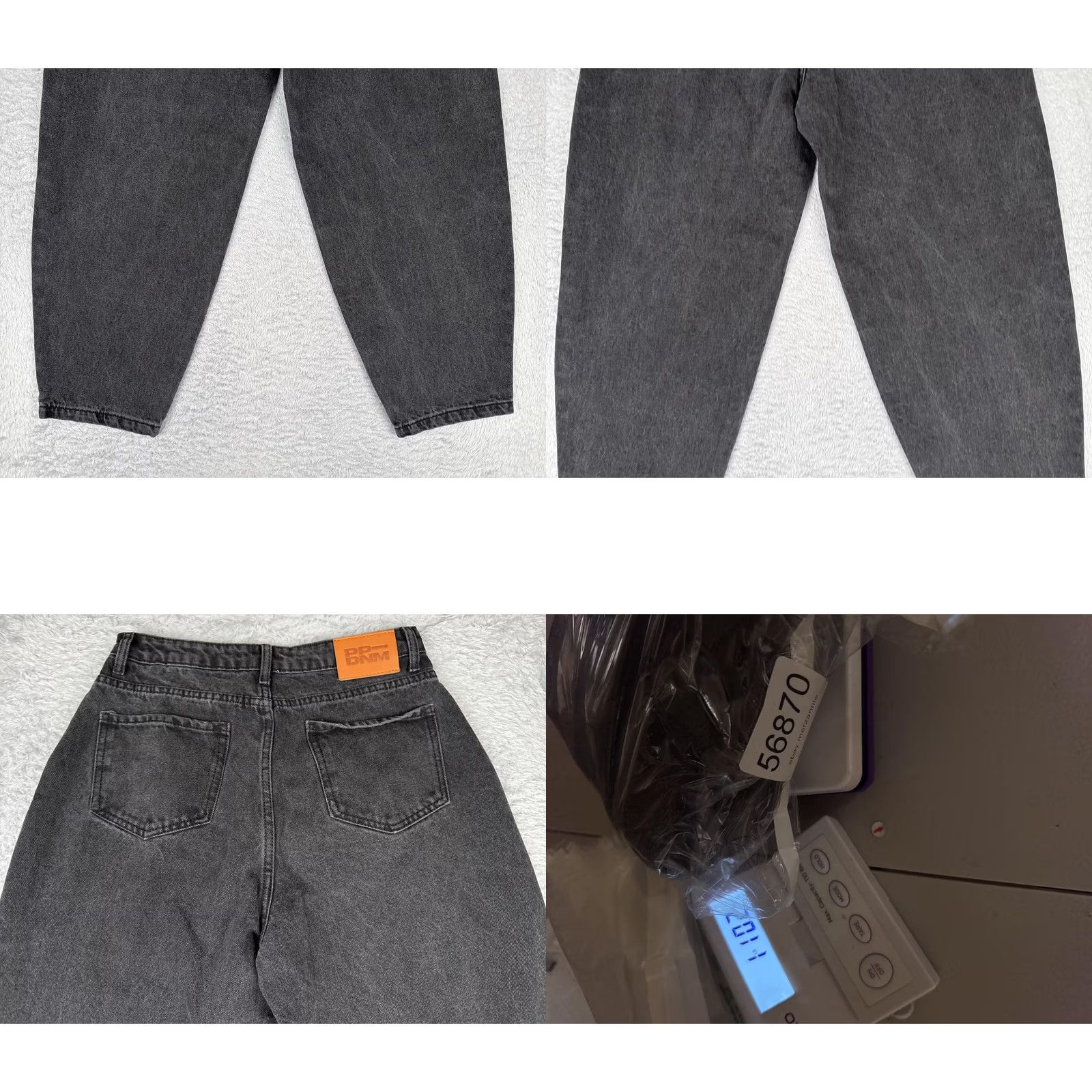 PRINCESS POLLY Princess Polly Jeans Womens 10 Gray Charcoal Wash Cropped High-Rise Mom Jeans 29x27 Relaxed 90s Vintage No Size 32" / US 10 / IT 46 - 10 Thumbnail