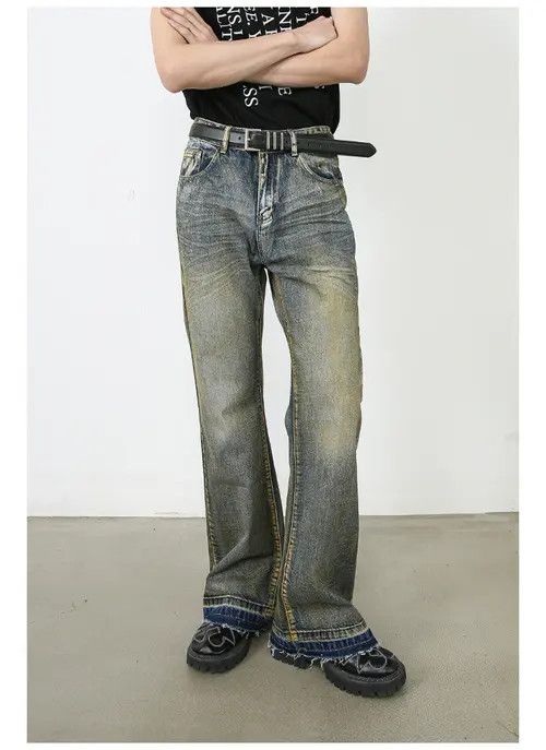 VIBE Japanese retro loose straight flared jeans Size US 32 / EU 48 - 3 Thumbnail