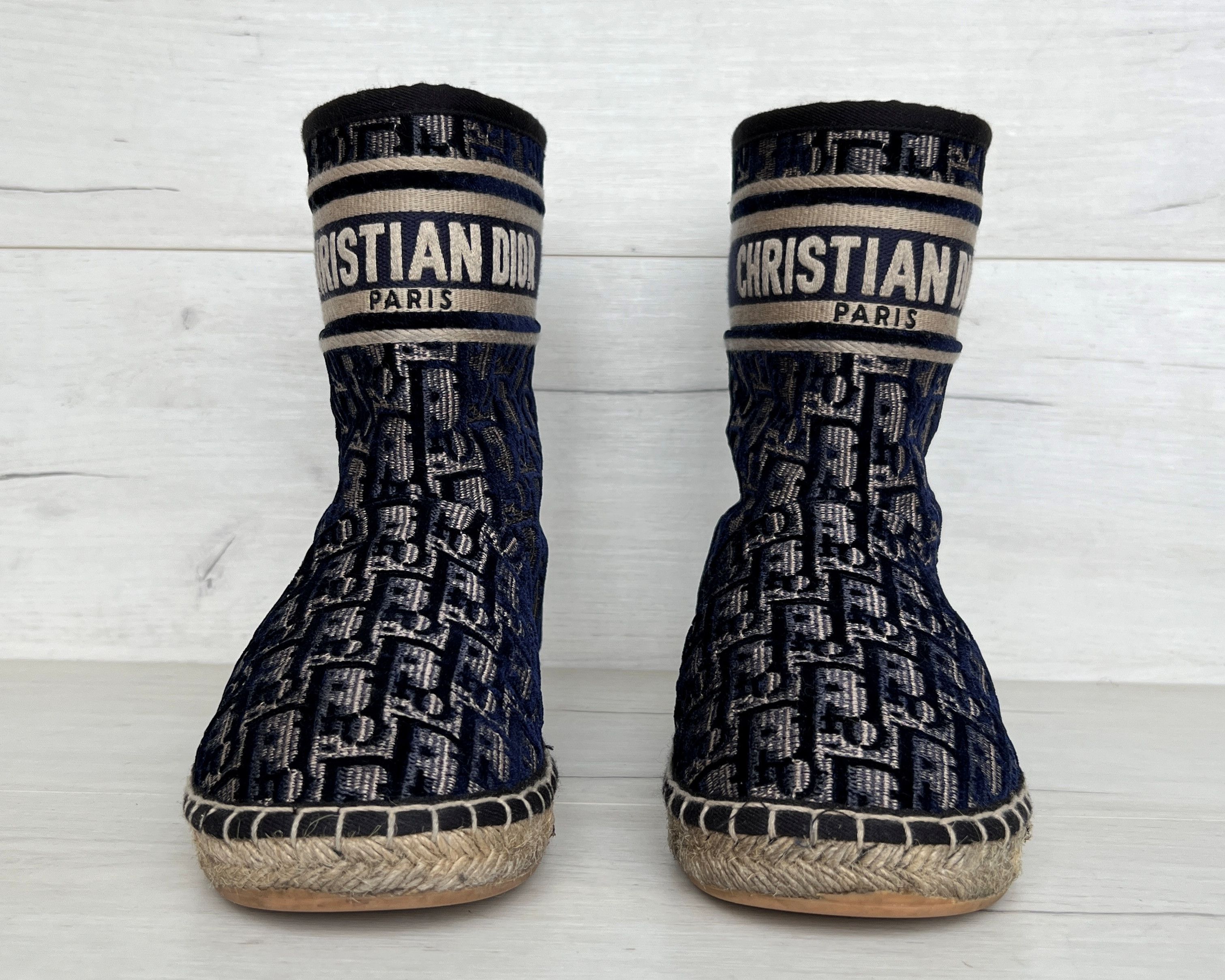 Dior CHRISTIAN DIOR Velvet Oblique Granville Espadrille Boots Size US 8 / IT 38 - 4 Thumbnail