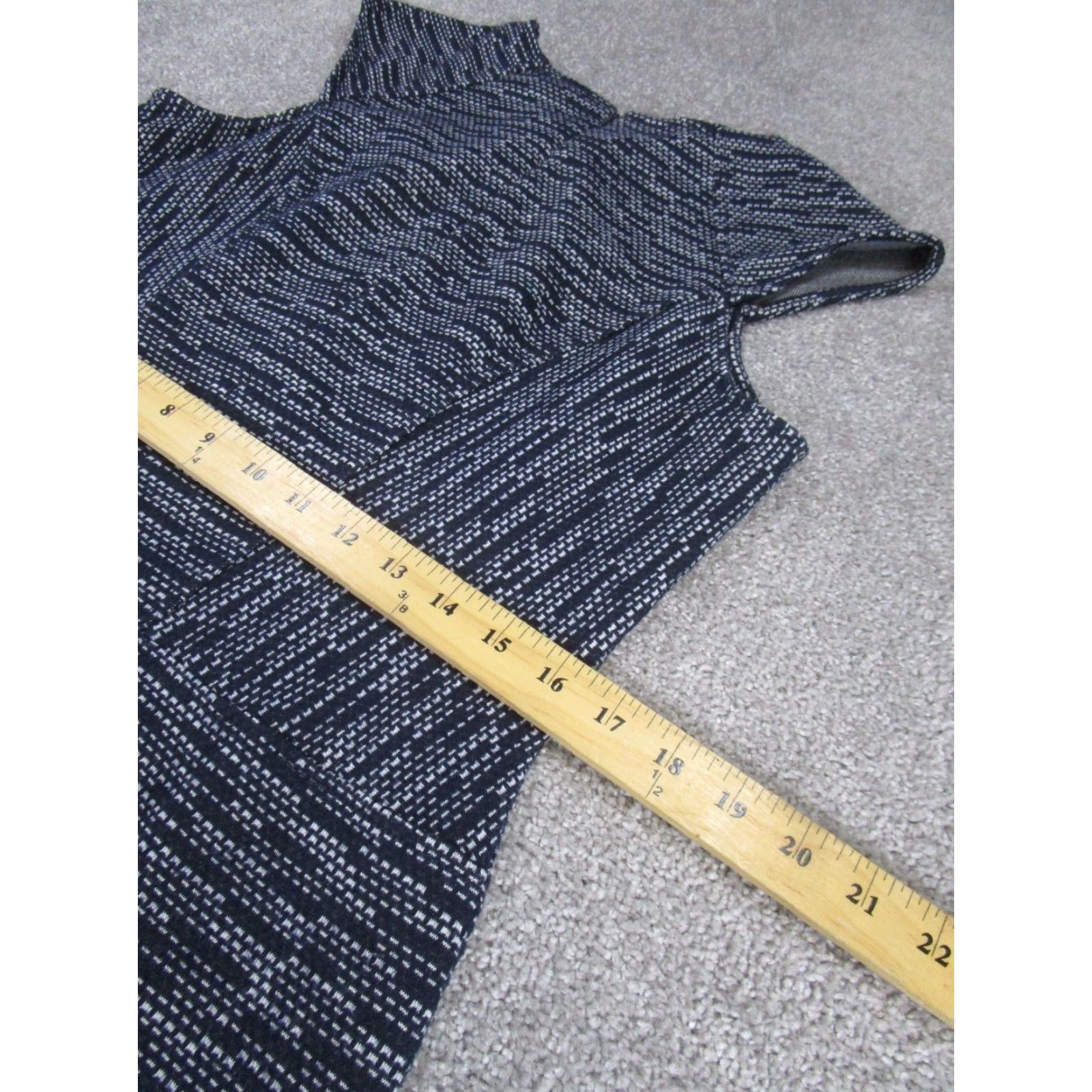 Vintage VINTAGE Ann Taylor Bodycon Dress Womens 10 Blue Twill Sleeveless Size L / US 10 / IT 46 - 5 Thumbnail