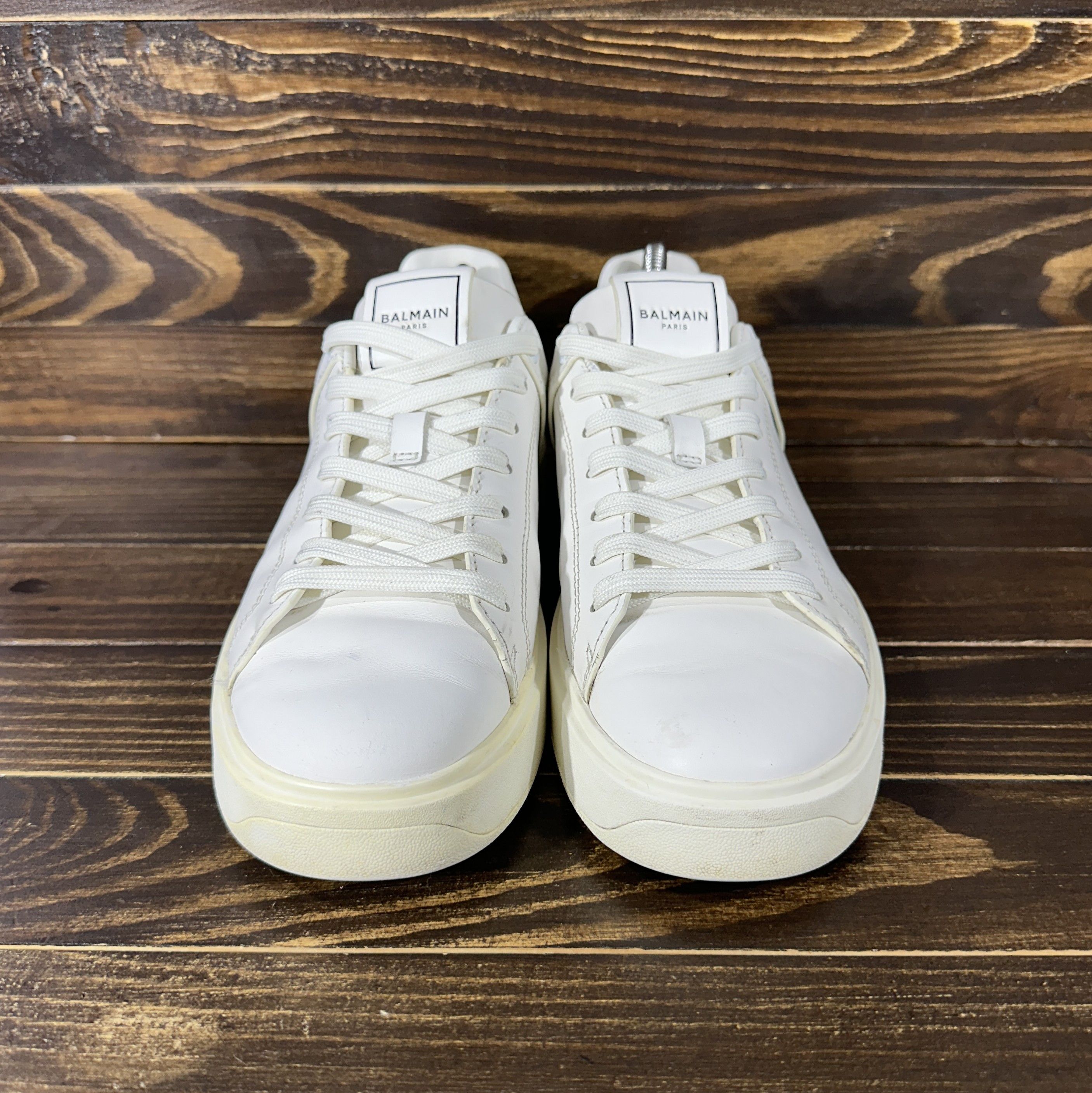 Balmain BALMAIN B-Court Trainers In Calfskin Sneakers Luxury Brand Size US 8 / IT 38 - 16 Thumbnail