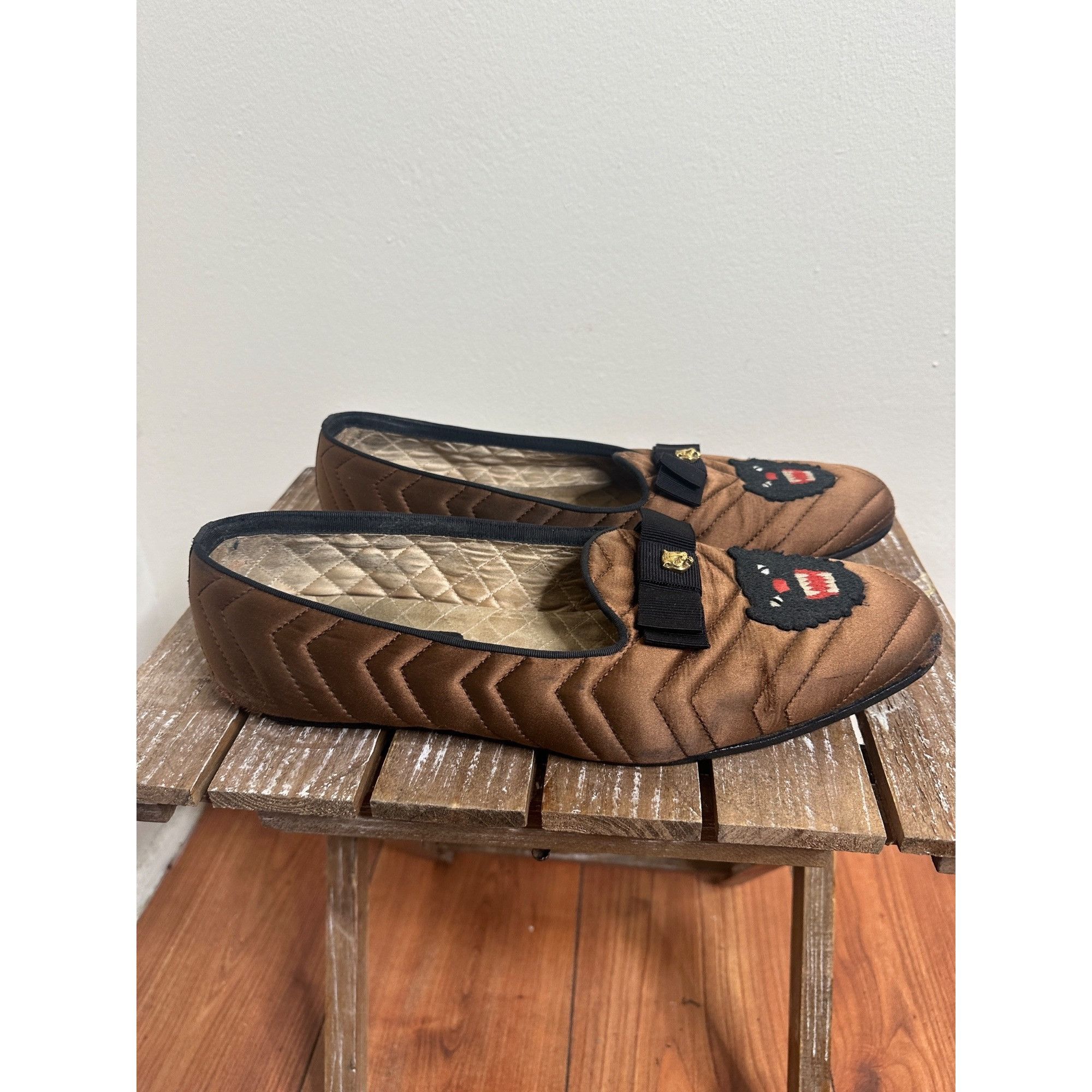Gucci Gucci Silk Panther Embroidered Mens Quilted Slippers Size US 11 / EU 44 - 2 Thumbnail