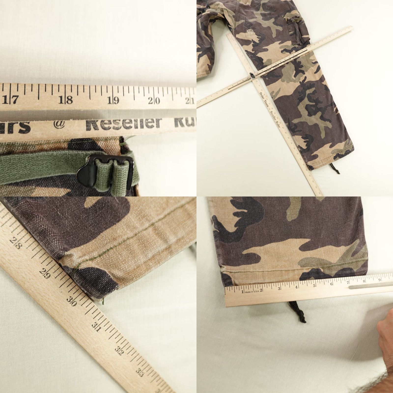 Vintage VINTAGE Gung Ho Pants Mens Large 32 Camouflage Cargo Military USA 90s Mens Pants 32 Green Camouflage Front Button Adjustable Waist Drawstring Hem Size US 33 - 8 Thumbnail