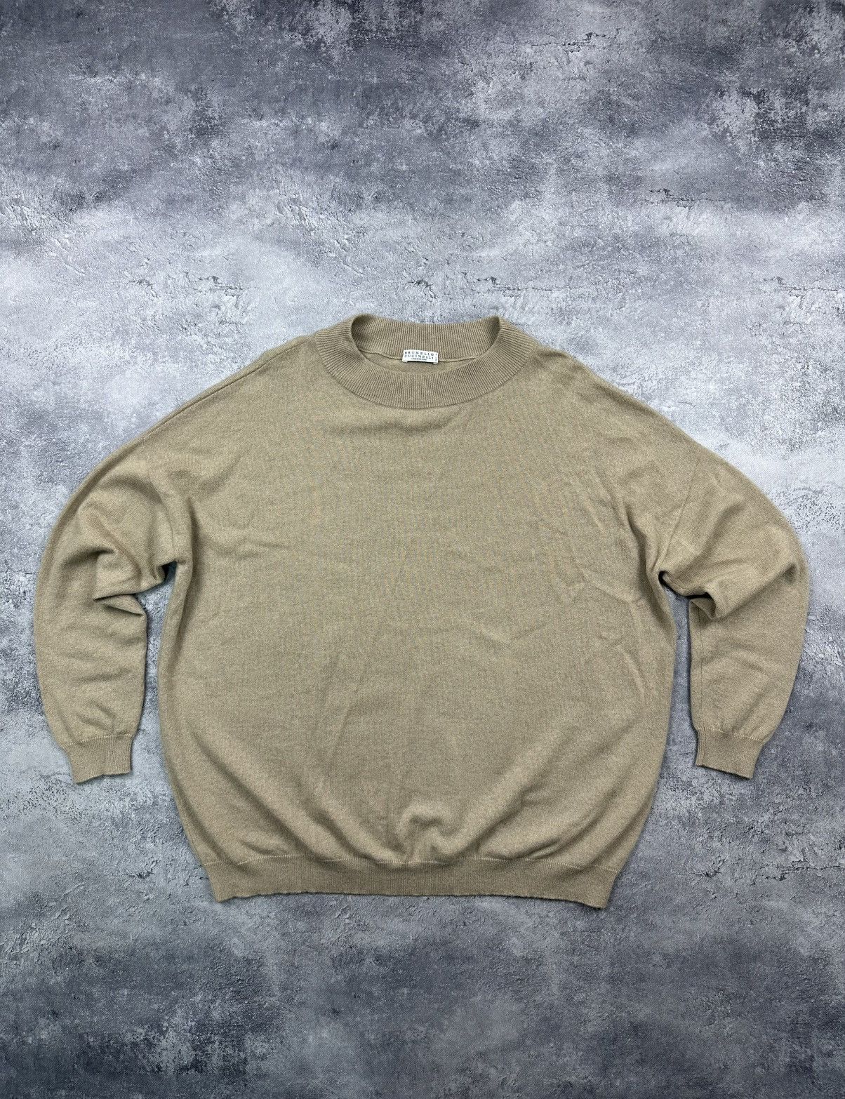 Brunello Cucinelli Brunello Cucinelli Cashmere Beige Sweater Pullover Italy Size US L / EU 52-54 / 3 - 1 Thumbnail
