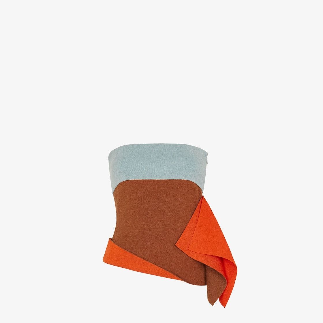Fendi o1loc1c1225 FZXB2 Fitted Bustier Top in Hazel/Pale Blue Size M / US 6-8 / IT 42-44 - 1 Thumbnail