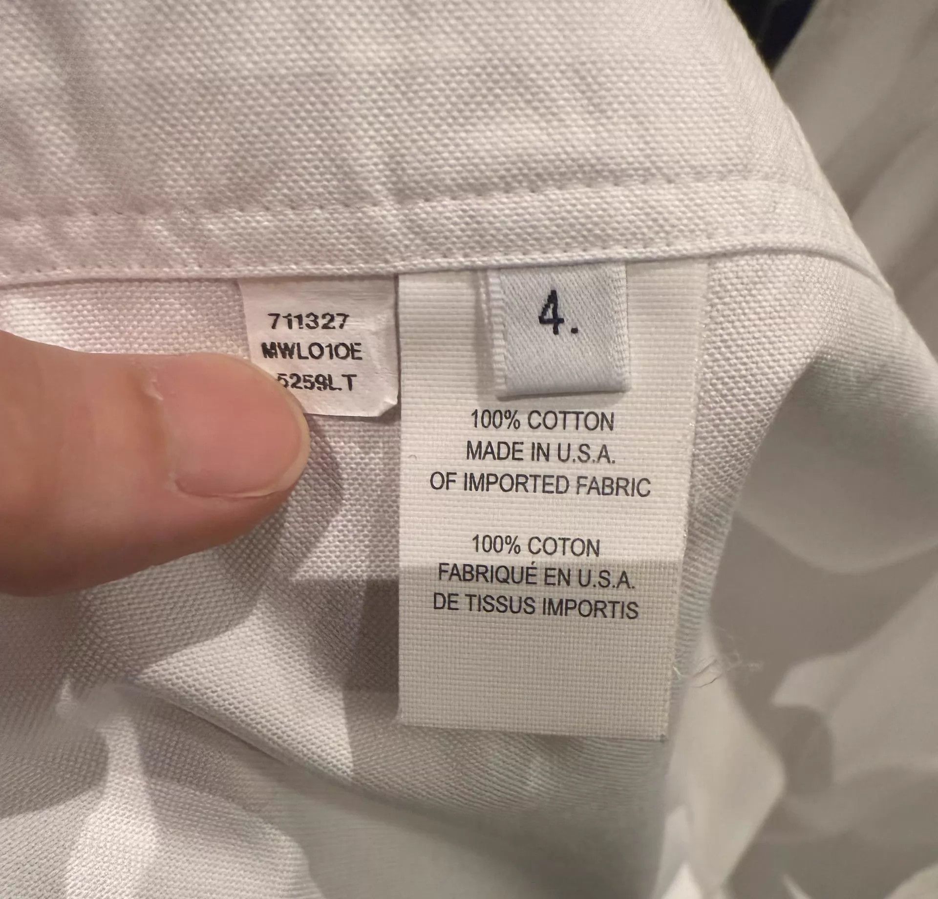 Thom Browne Thom Browne Tricolor Placket White Oxford Shirt Size 4 Size US XL / EU 56 / 4 - 4 Thumbnail