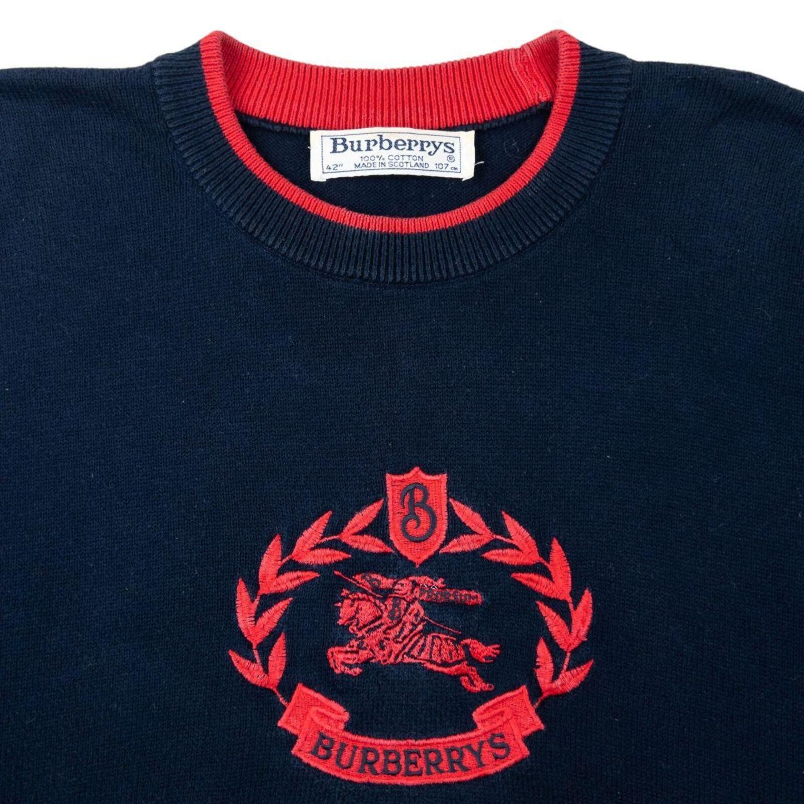 Burberry Vintage 90s Burberry Embroidered Jumper Size L Size US L / EU 52-54 / 3 - 3 Thumbnail