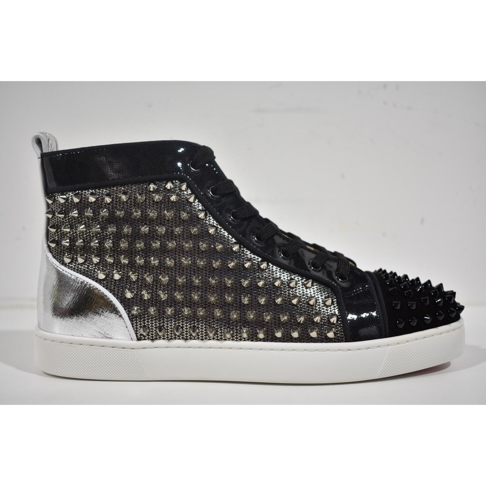 Christian Louboutin Christian Louboutin Mens Spike Black High Top Sneaker 49 16 Size US 13 / EU 46 - 2 Thumbnail