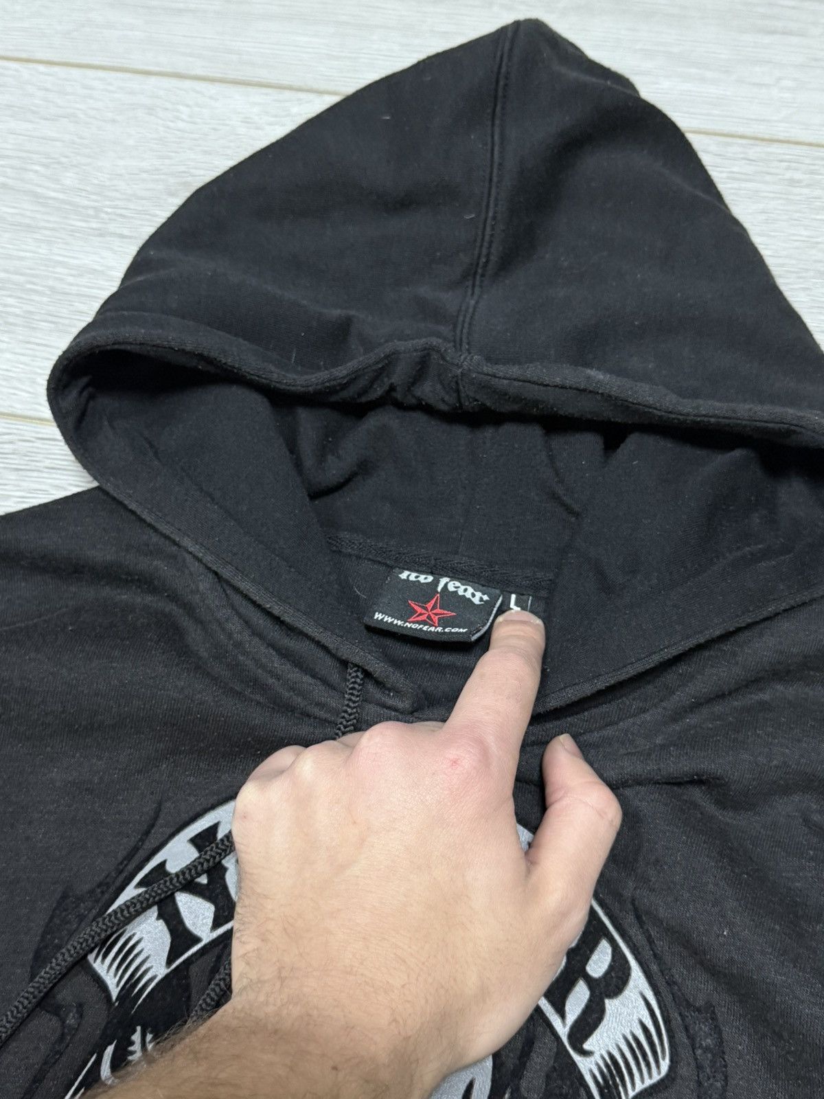 No Fear No fear vintage skull big logo hoodie Size US L / EU 52-54 / 3 - 4 Thumbnail
