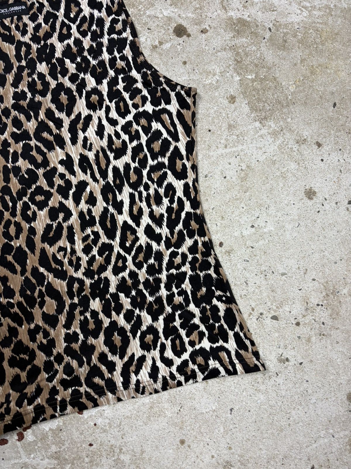 Dolce & Gabbana Vintage 2000s Dolce & Gabbana Underwear Leopard Print Tank Size S / US 4 / IT 40 - 11 Thumbnail