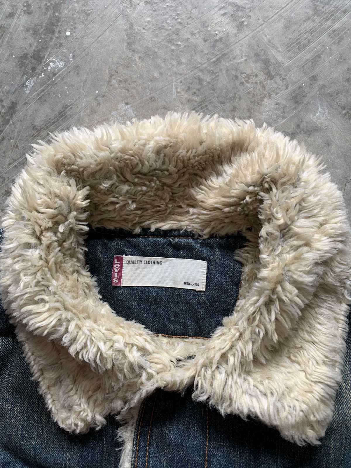 Levi's × Vintage Levi’s Denim Sherpa Lined Trucker Jacket Size US L / EU 52-54 / 3 - 8 Thumbnail