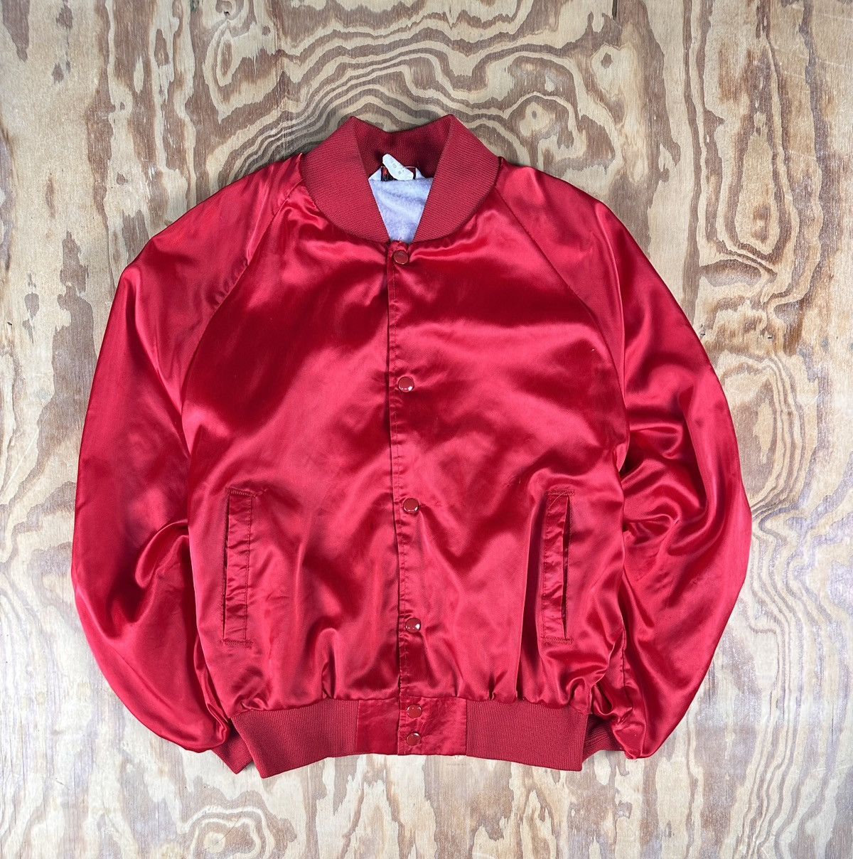 Other Vintage Red Satin SECURITY Jacket | 80s–90s Bomber | M Size US M / EU 48-50 / 2 - 3 Thumbnail
