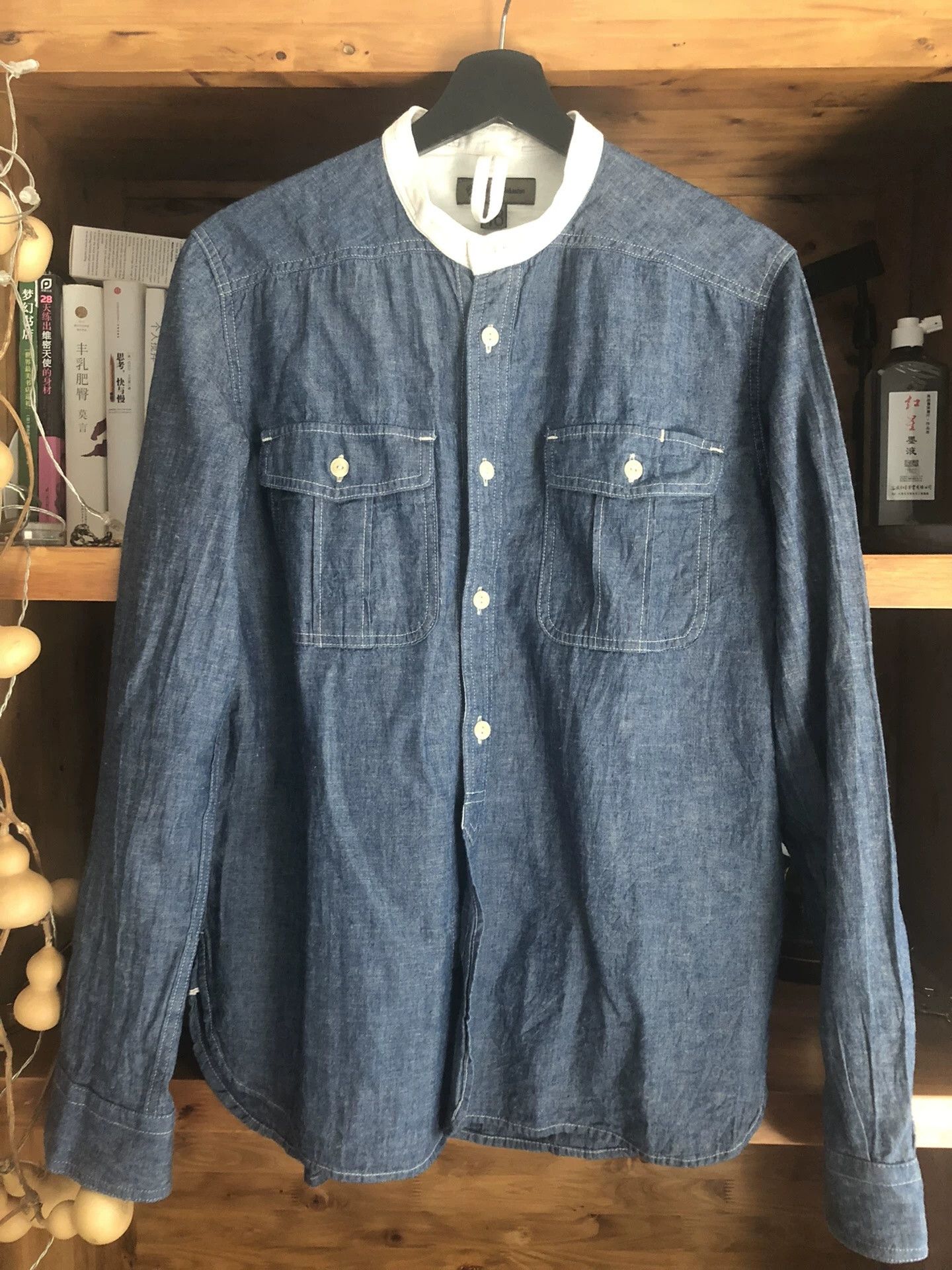 Nigel Cabourn Nigel Cabourn Indigo Dyed Selvedge Shirt Size US M / EU 48-50 / 2 - 1 Thumbnail