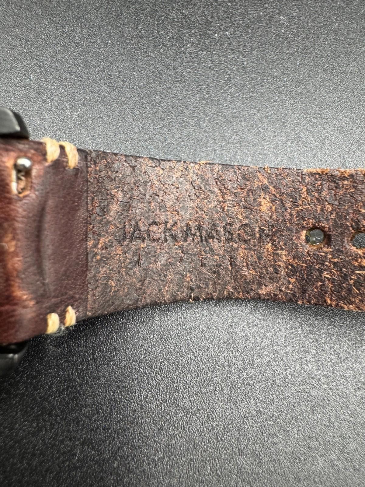 Other Jack Mason JM-A101 Aviation Black PVD Pilot Watch Leather St Size ONE SIZE - 9 Thumbnail