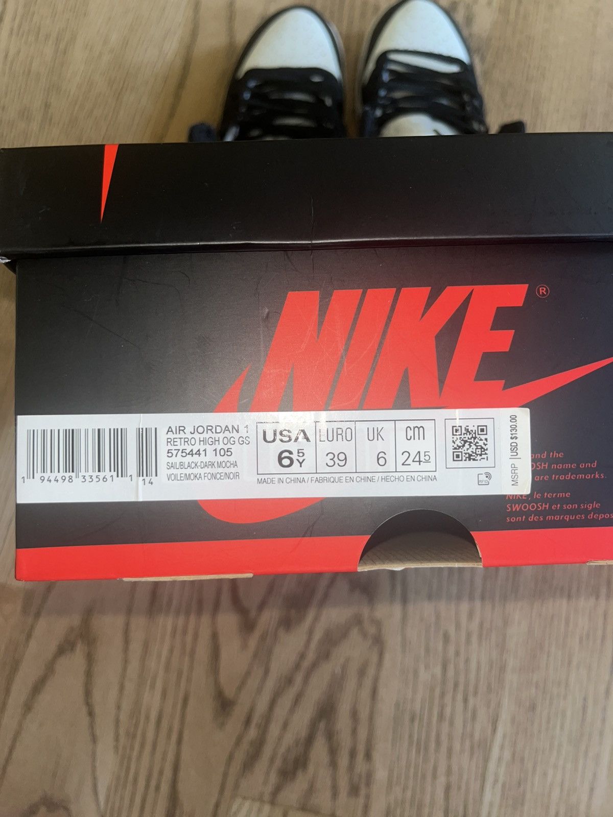 Nike Jordan 1 Mocha Retro High OG (6.5Y - GS) Size US 6.5 / EU 39-40 - 18 Thumbnail